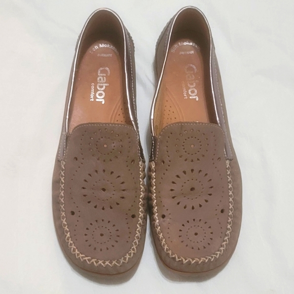 Gabor Women's Tan soft mokassin handmade shoes size 4.5 Made in Portugal - Picture 5 of 10